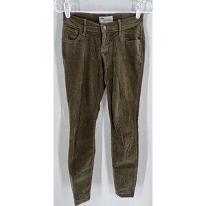 Old Navy Women's 0 Rockstar Skinny Mid-Rise Chocolate Brown Corduroy Pants
